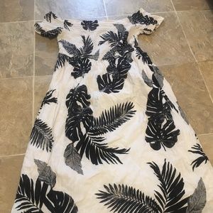 Gorgeous off the shoulder Palm Dress